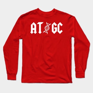 AT GC AC/DC Molecular Biology genetic code red Long Sleeve T-Shirt